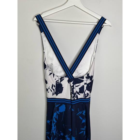 Ted Baker London Tilliai Bluebell V-Neck Bodycon Dress Dark Blue Size 3 Medium - Picture 7 of 10